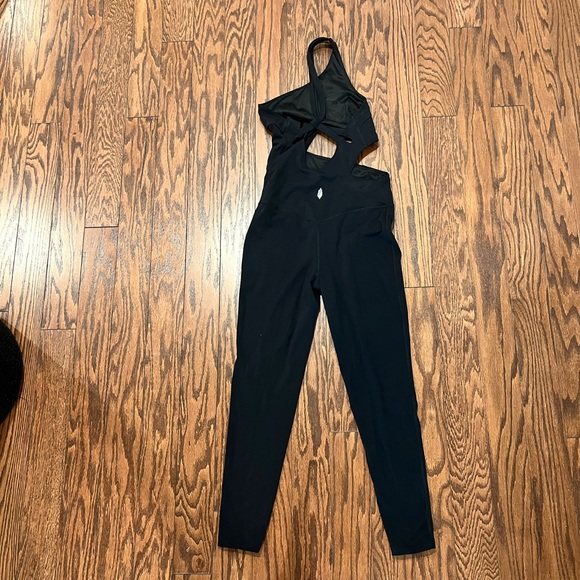 Free People Movement Black One-Shoulder Onesie - Picture 2 of 3